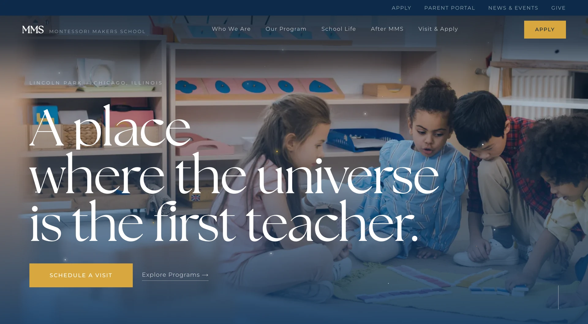 Montessori Makers School — a live demo site built with Studio