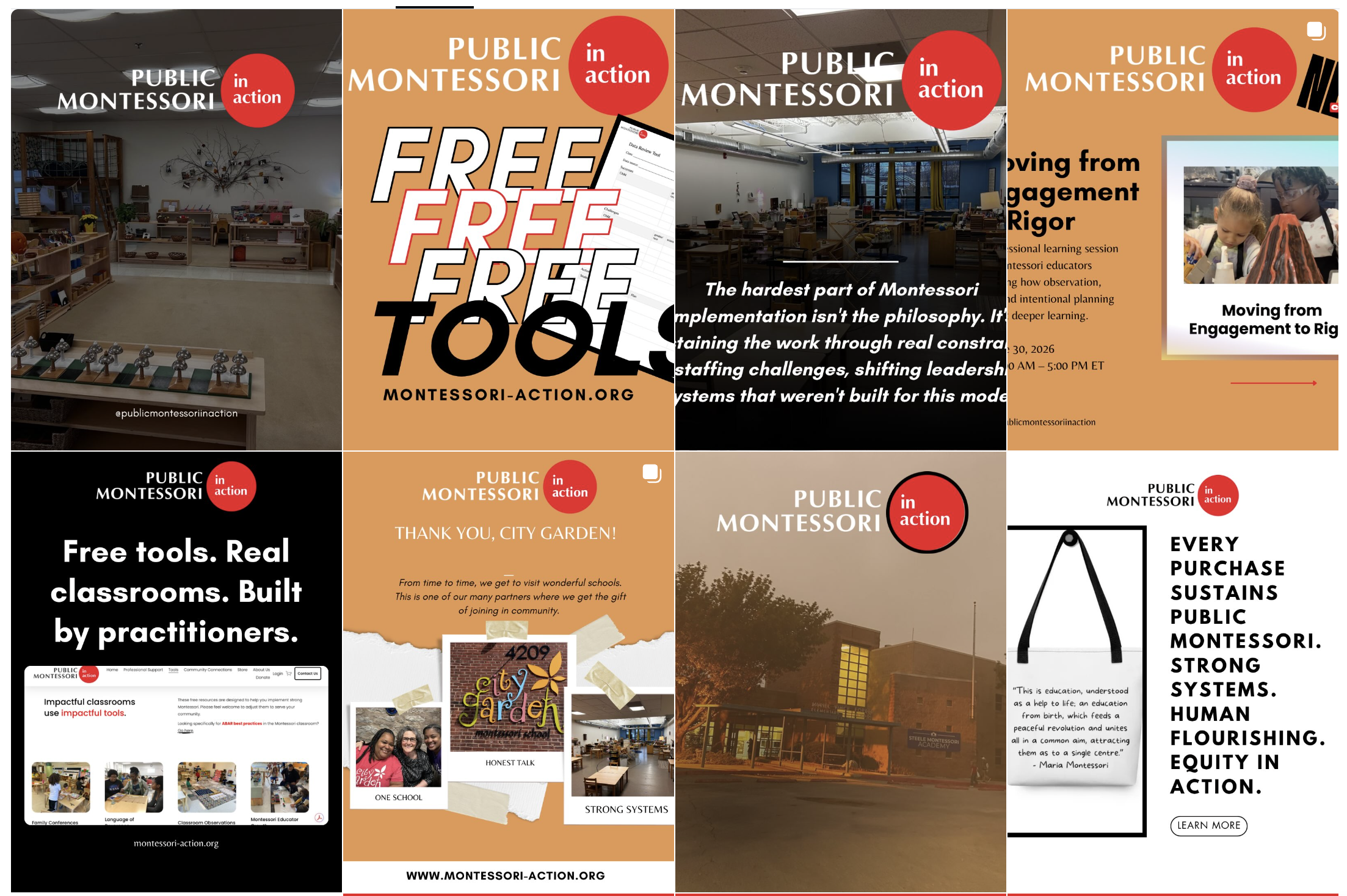Public Montessori in Action, Instagram